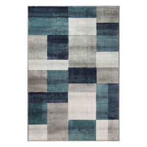 Clifton Geometric Color Block Plush Indoor Area Rug or Runner Rug - Rivulet