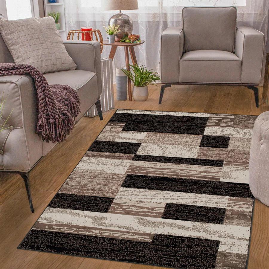 Rockwood Modern Geometric Patchwork Indoor Area Rug or Runner - Rugs by Superior - Superior 