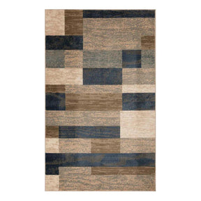 Rockwood Modern Geometric Patchwork Indoor Area Rug or Runner - MidnightNavy