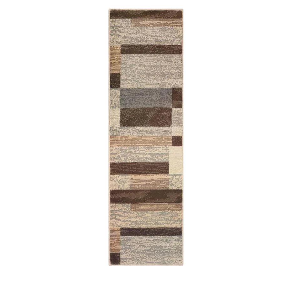 Rockwood Modern Geometric Patchwork Indoor Area Rug or Runner - Slate