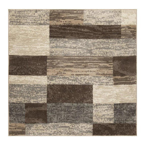 Rockwood Modern Geometric Patchwork Indoor Area Rug or Runner - Slate