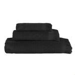 Rolla Cotton Geometric Jacquard Plush Soft Absorbent 3 Piece Towel Set - Towel Set by Superior