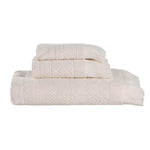 Rolla Cotton Geometric Jacquard Plush Soft Absorbent 3 Piece Towel Set - Towel Set by Superior