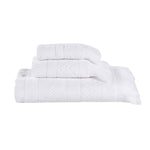 Rolla Cotton Geometric Jacquard Plush Soft Absorbent 3 Piece Towel Set - Towel Set by Superior