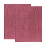 Leo Cotton Solid Modern Absorbent Heavy Washable Bath Mat Set of 2 - Bath Mats by Superior