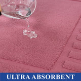 Leo Cotton Solid Modern Absorbent Heavy Washable Bath Mat Set of 2 - Bath Mats by Superior