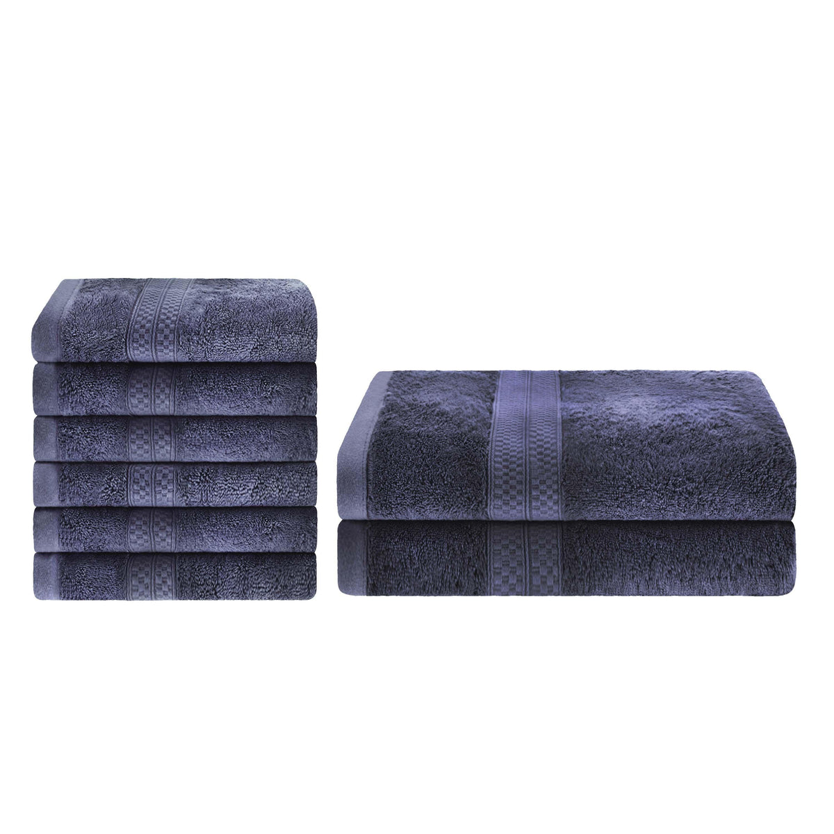 Ultra-Soft Rayon from Bamboo Cotton Blend Bath and Hand Towel Set - RoyalBlue