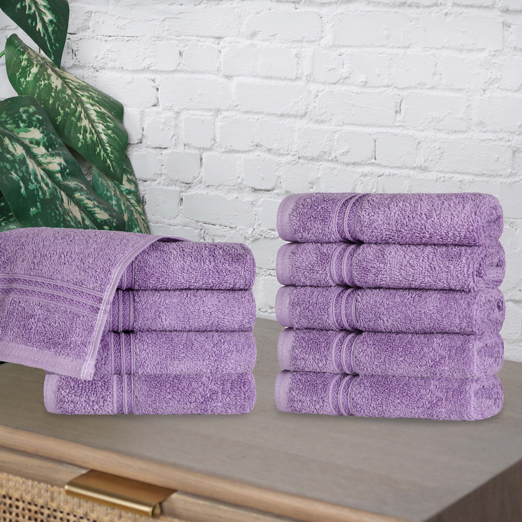 Heritage Egyptian Cotton Plush Absorbent Luxury Face Towel Set of 10 - Face Towel by Superior