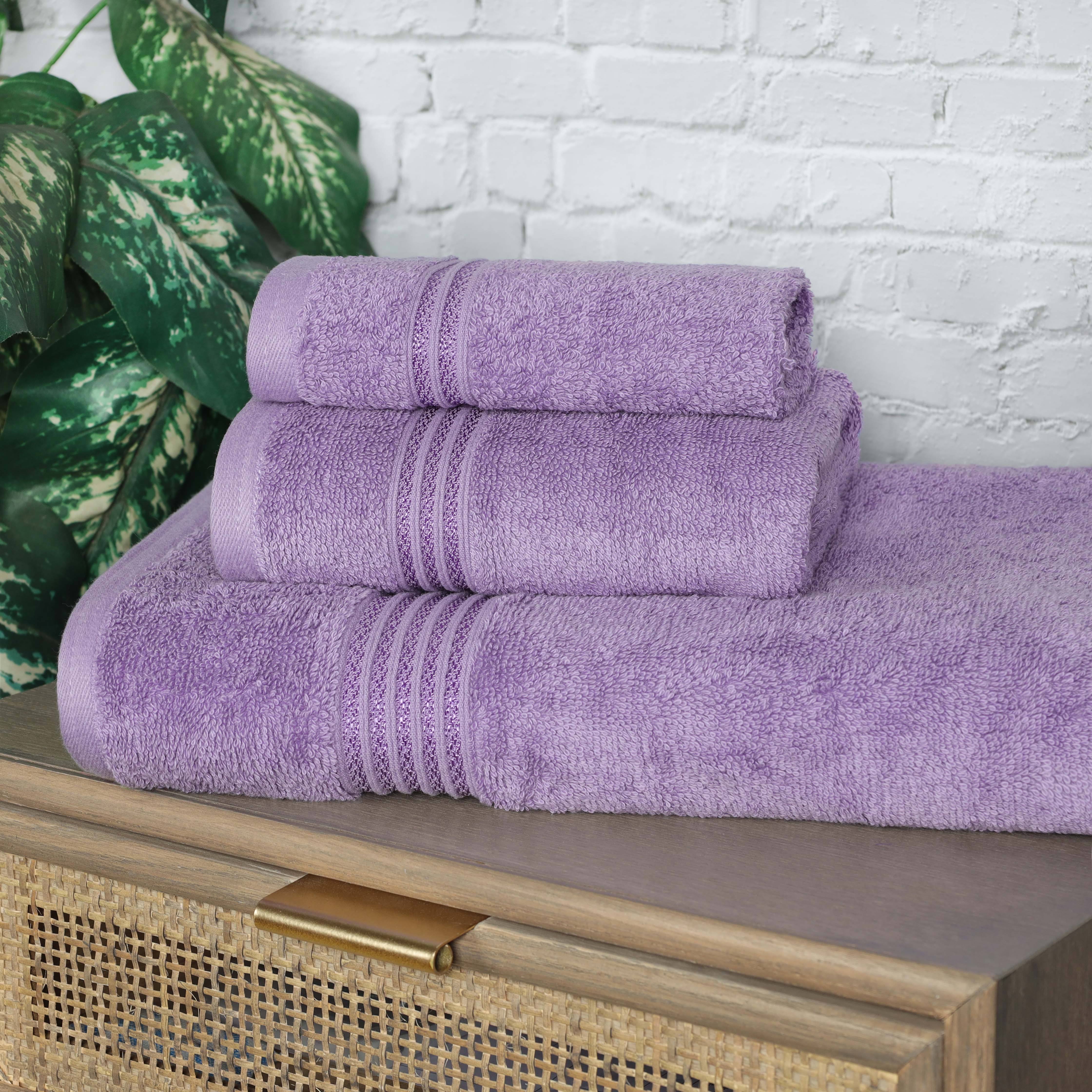 Heritage Egyptian Cotton Plush 3 Piece Absorbent Luxury Towel Set - Towel Set by Superior