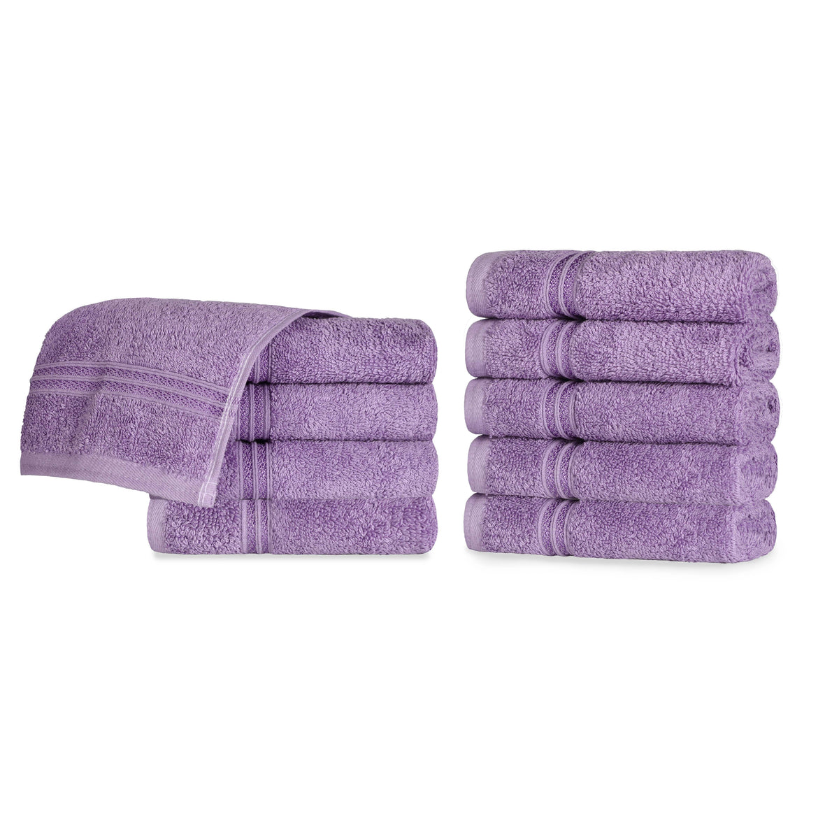 Heritage Egyptian Cotton Plush Absorbent Luxury Face Towel Set of 10