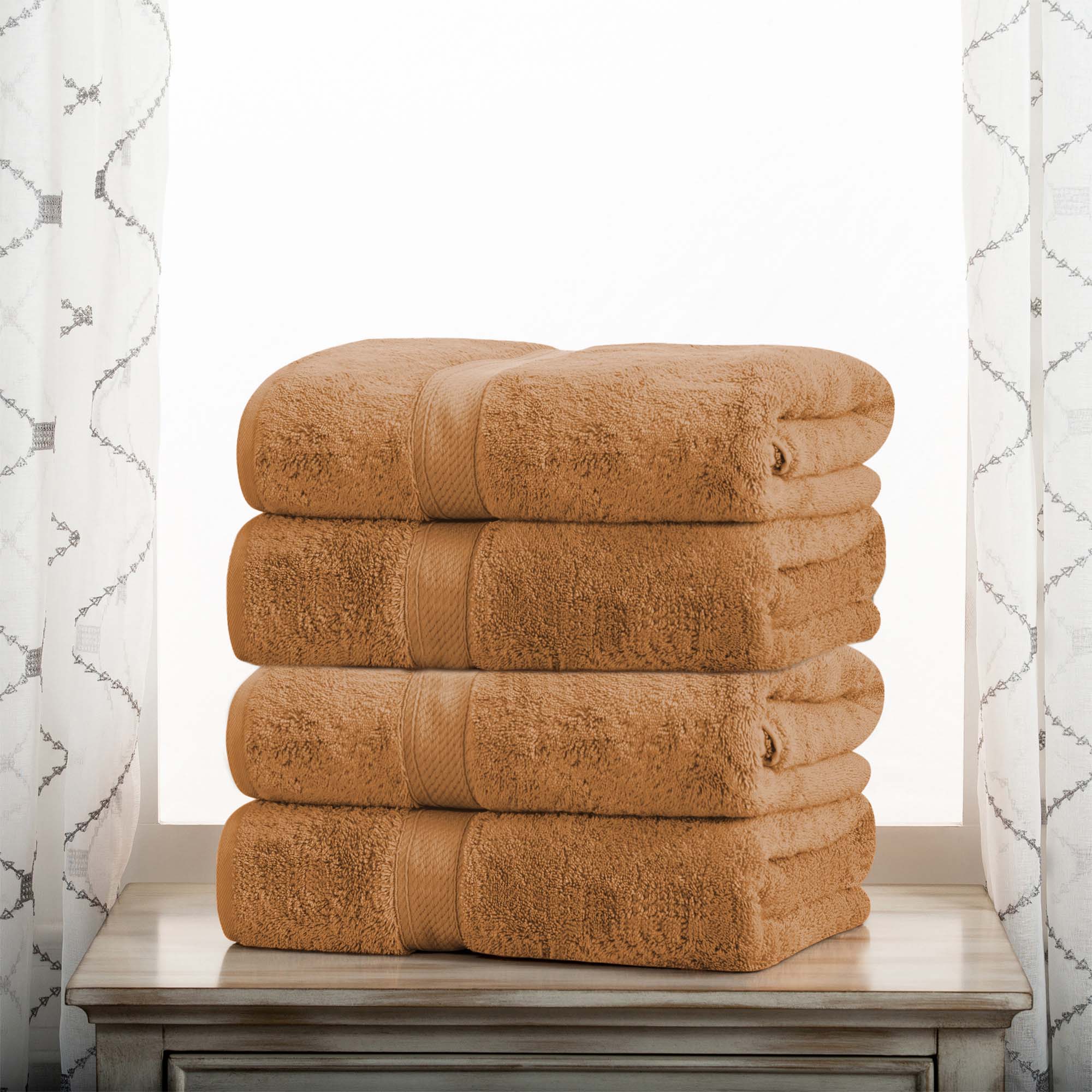 Madison Egyptian Cotton Pile Heavyweight 4 Piece Bath Towel Set - Bath Towel by Superior