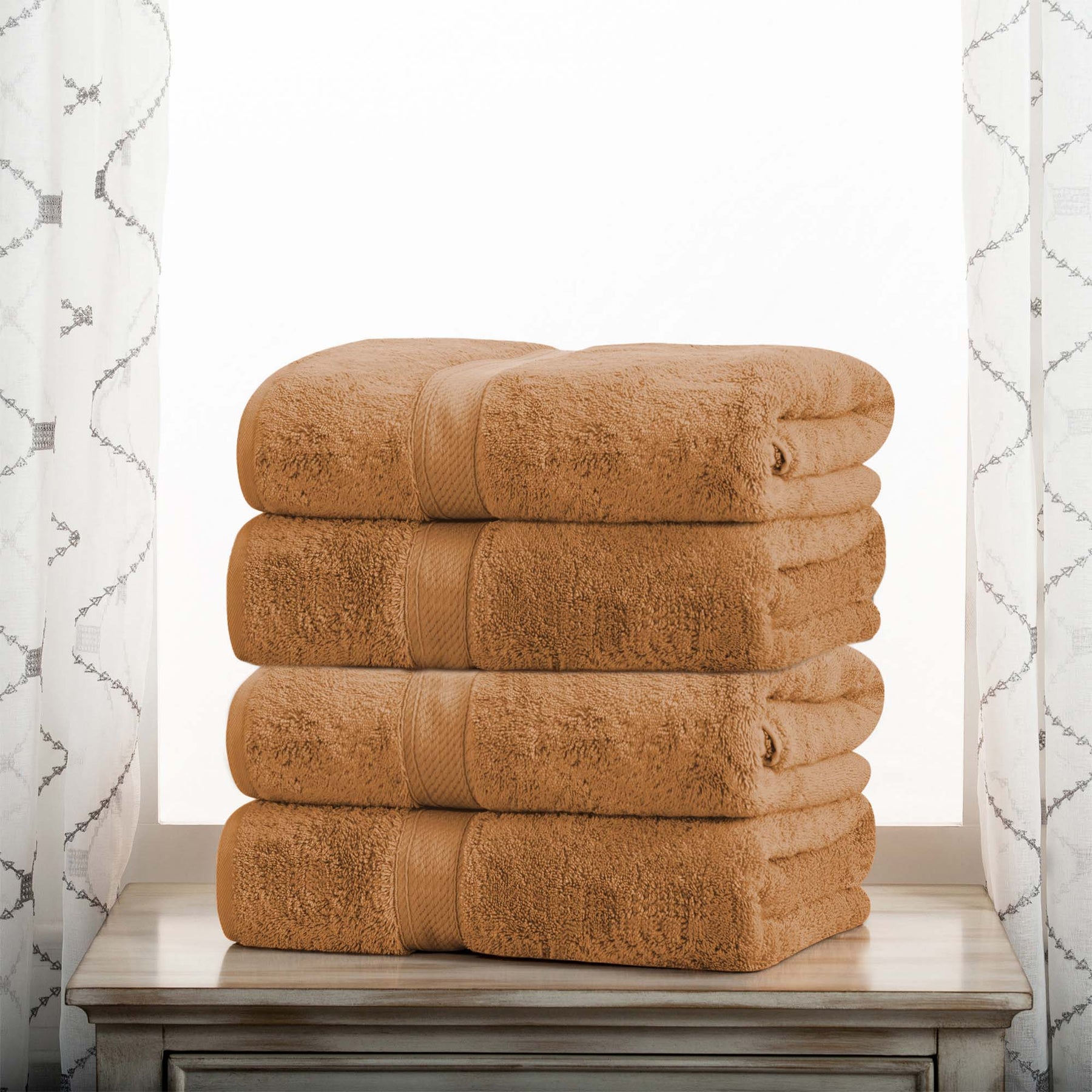 Madison Egyptian Cotton Pile Heavyweight 4 Piece Bath Towel Set