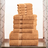 Madison Egyptian Cotton Pile Plush Heavyweight 10 Piece Towel Set - Towel Set by Superior