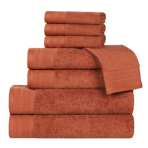 Honeycomb Textured Waffle Border Cotton 8 Piece Towel Set