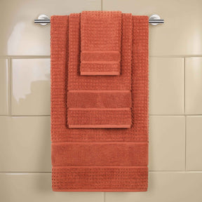 Napa Zero Twist Cotton Solid Waffle Honeycomb 3 Piece Towel Set