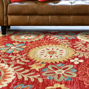 Floral Medallion Hand-Tufted Handmade Wool Blend Indoor Area Rug - Rugs by Superior - Superior 