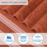 Brea Zero Twist Cotton Ribbed Geometric Border 9 Piece Towel Set - Towel Set by Superior