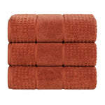 Napa Zero Twist Cotton Solid Waffle Honeycomb Bath Towel Set of 3 - Bath Towel by Superior