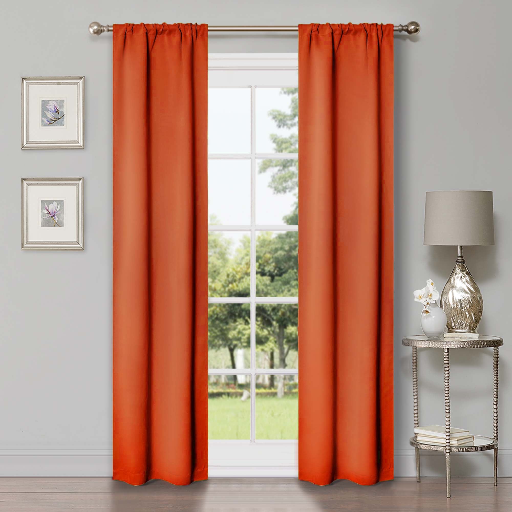 Solid Room Darkening Rod Pocket Blackout Curtain Panels, Set of 2 - Blackout Curtains by Superior