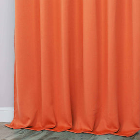 Classic Modern Solid Room Darkening Blackout Curtain Panels, Set of 2 - Rust