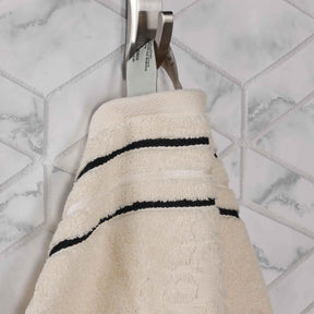 Sadie Zero Twist Cotton Floral Solid and Jacquard 8 Piece Towel Set - Towel Set by Superior - Superior 