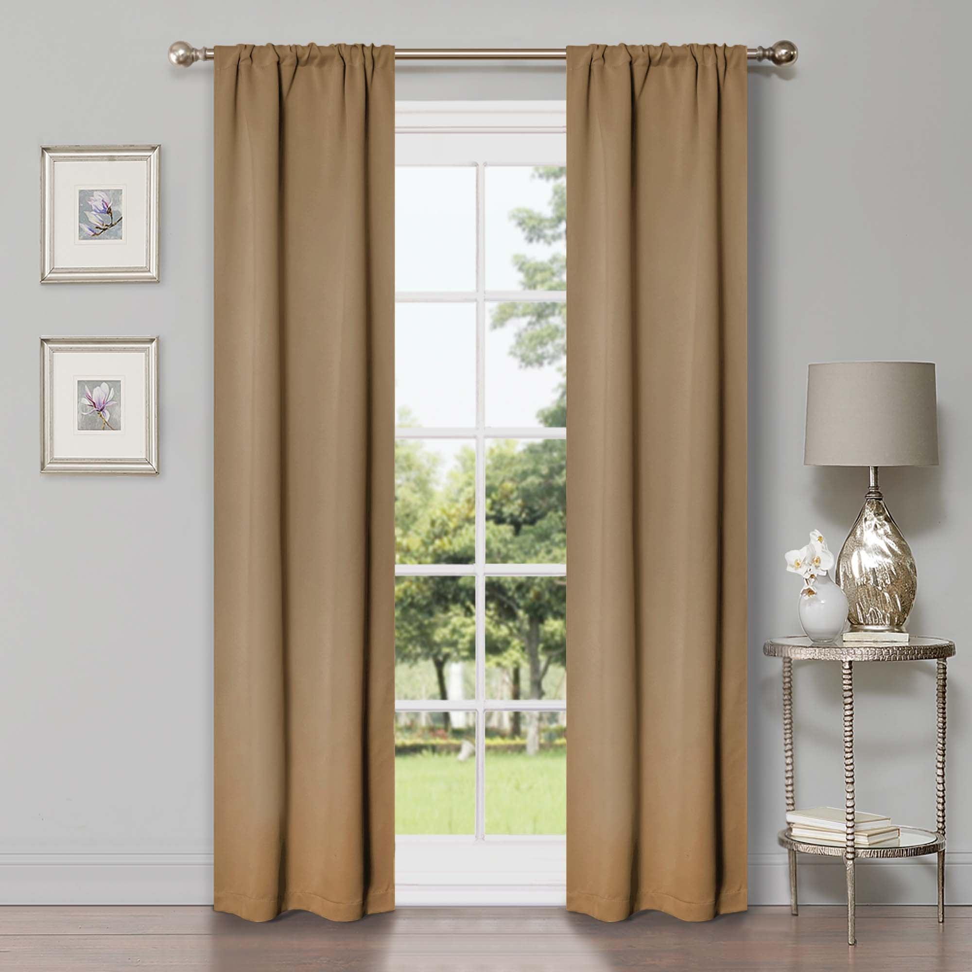 Solid Machine Washable Room Darkening Blackout Curtains, Set of 2 - Blackout Curtains by Superior