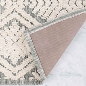 Ceton Diamond Trellis Textured Machine Washable Bath Rugs, Set of 2