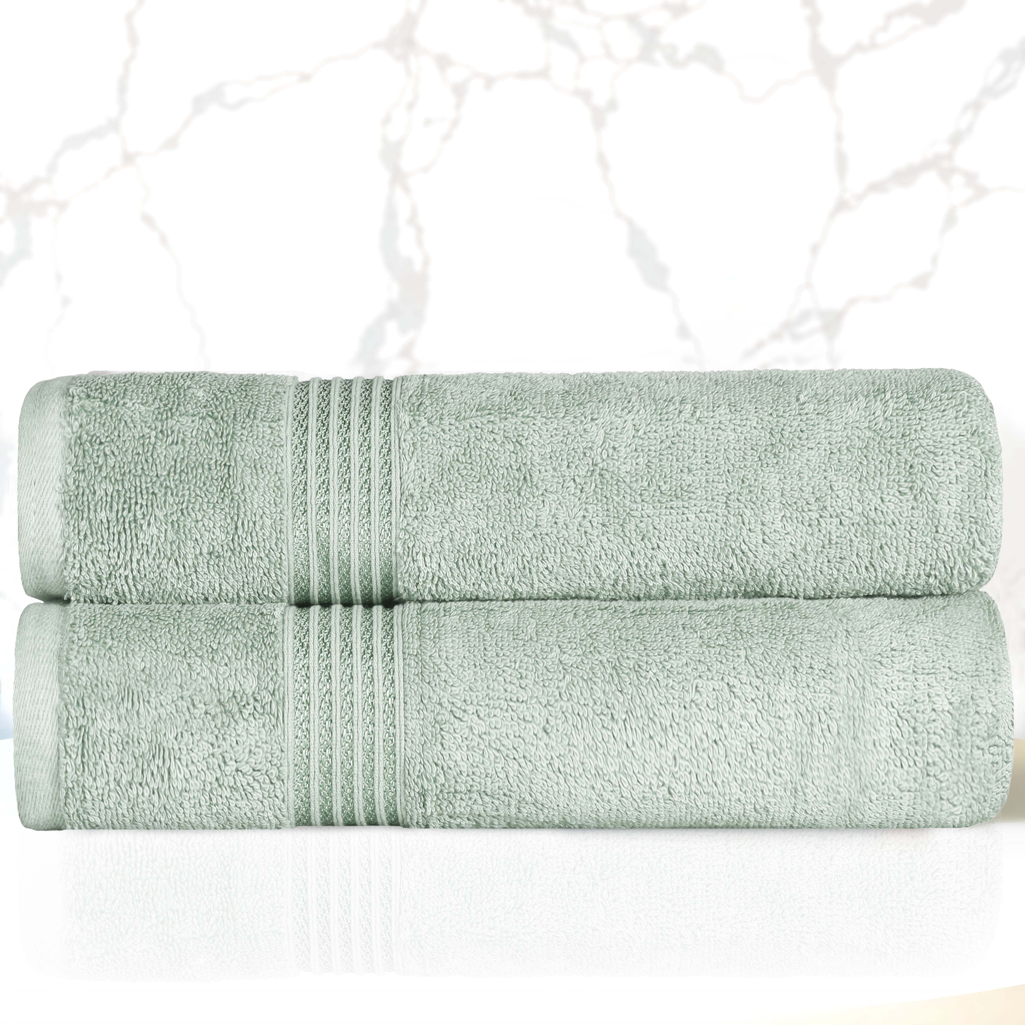 Heritage Egyptian Cotton Plush Absorbent Luxury Bath Towel Set of 2 - Bath Towel by Superior