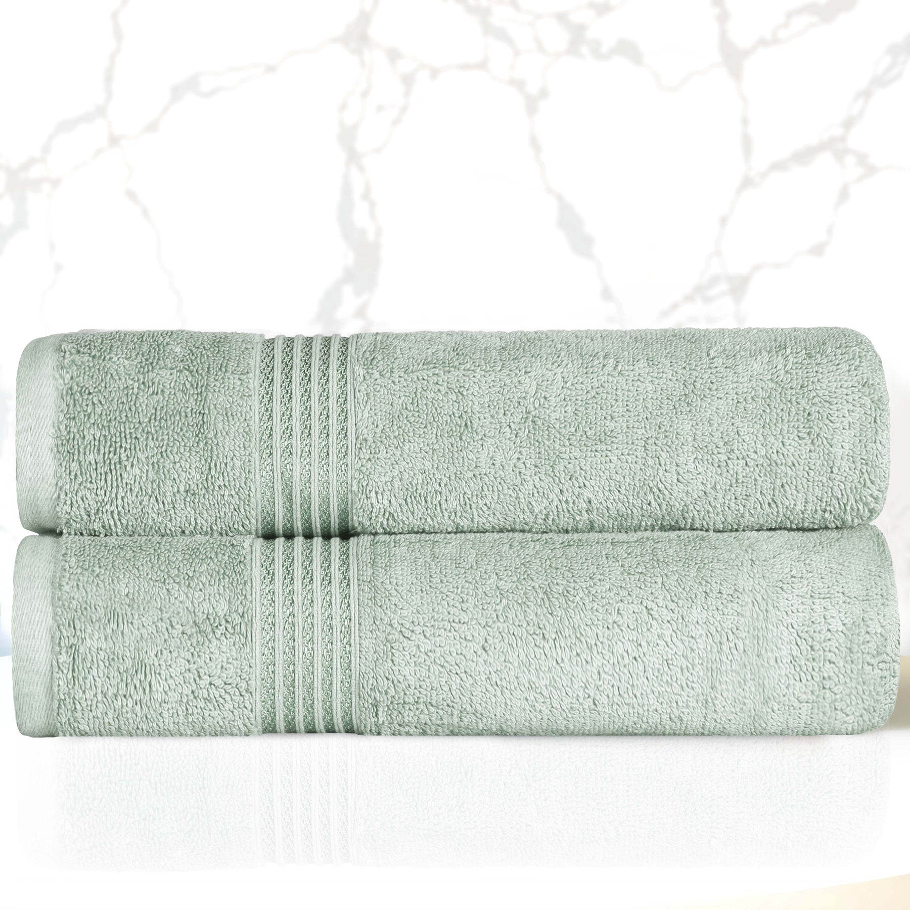 Heritage Egyptian Cotton Plush Absorbent Luxury Bath Towel Set of 2