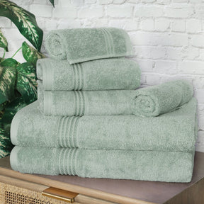 Heritage Egyptian Cotton Plush Absorbent Luxury 6 Piece Towel Set