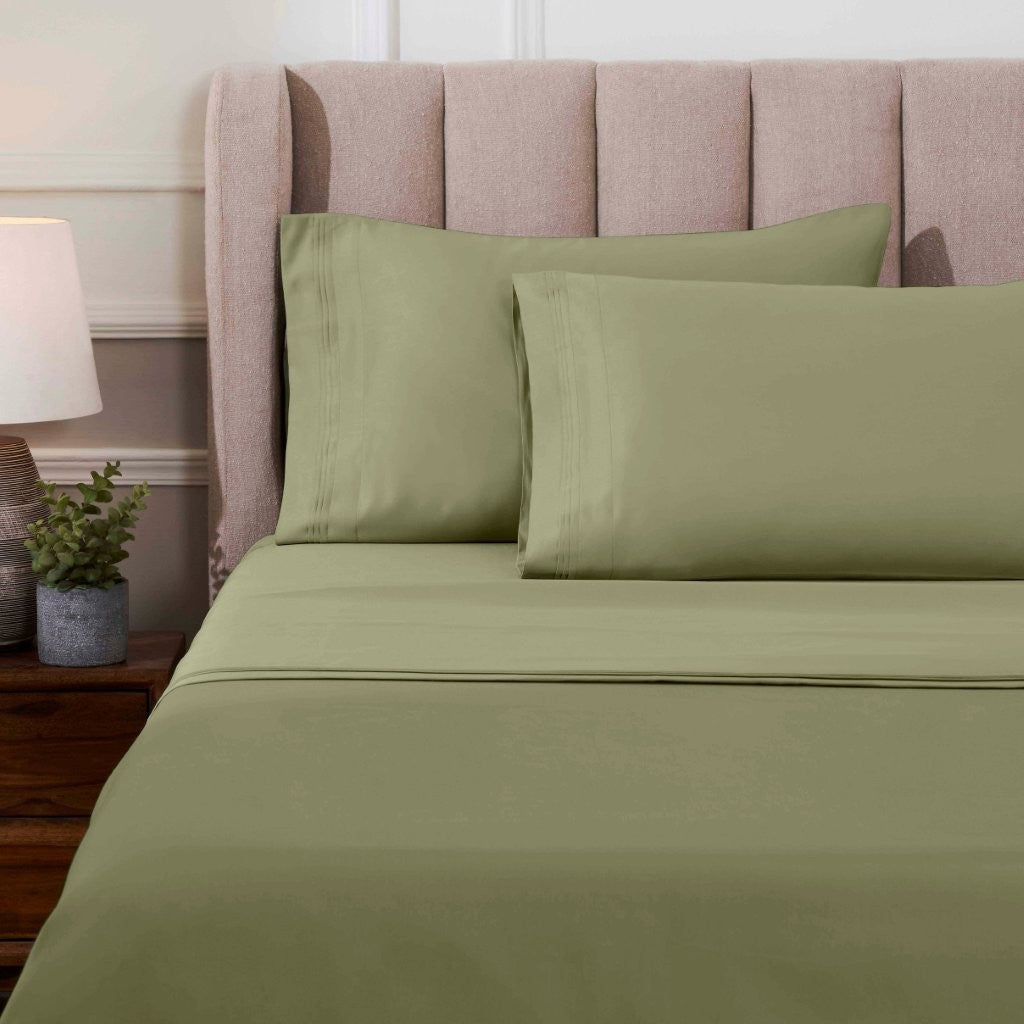 Egyptian Cotton 1000 Thread Count Solid Sheet Set Olympic Queen