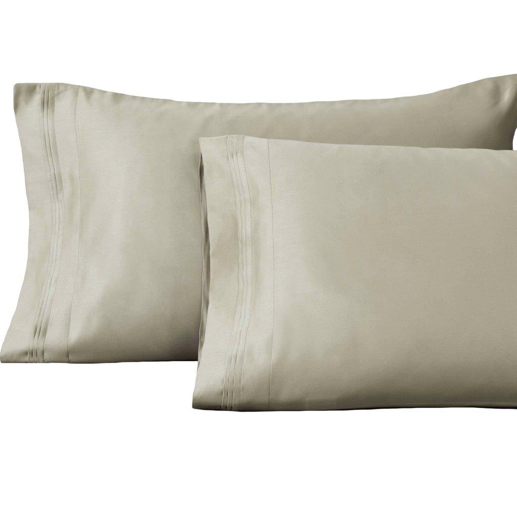 1500 Thread Count Egyptian Cotton 2 Piece Solid Pillowcase Set