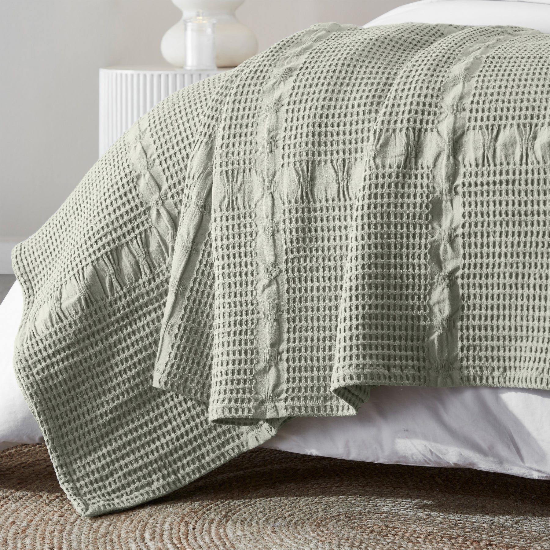 Mai Waffle Weave Honeycomb Soft Textured Cotton Blanket