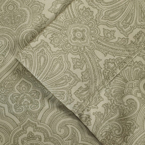 Italian Paisley 600 Thread Count Cotton Blend 2-Piece Pillowcase Set - Sage