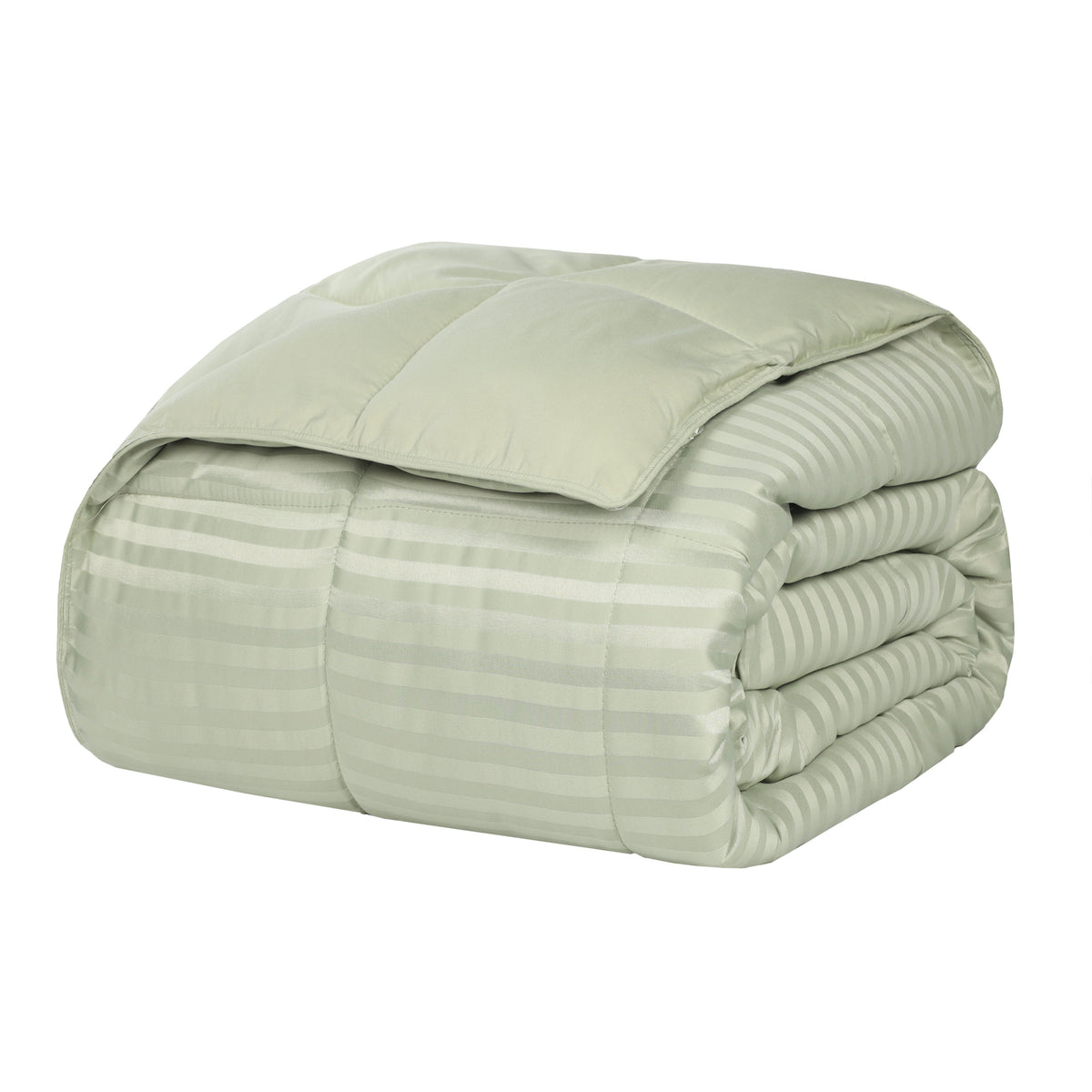 Reversible Down Alternative All-Season Solid Striped Blanket