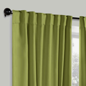 Solid Room Darkening Blackout Curtain Panels, Back Tabs, Set of 2