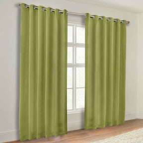 Classic Modern Solid Room Darkening Blackout Curtain Panels, Set of 2 - Sage