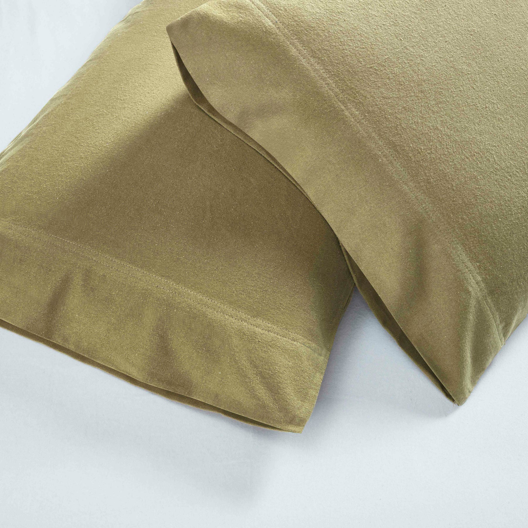 Rome Flannel Cotton Solid Fuzzy Pillowcases, Set of 2