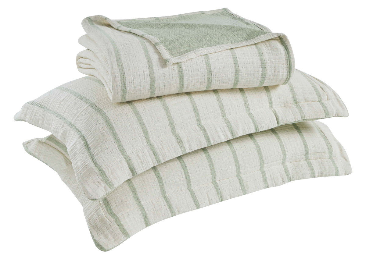 Valencia Cotton Reversible Medium Weight Matelasse Bedspread Set