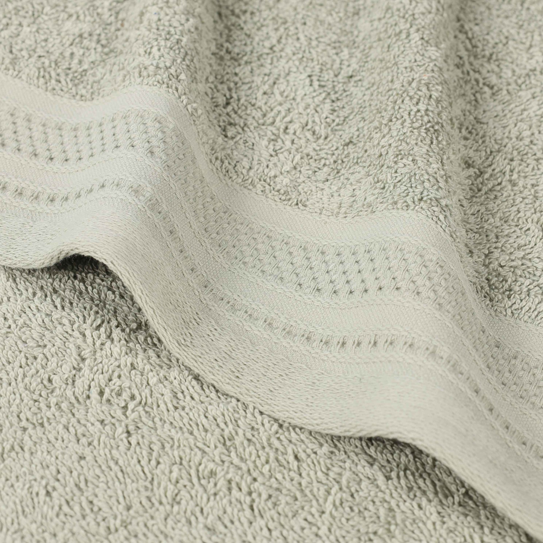 Honeycomb Textured Waffle Border Cotton 3 Piece Towel Set