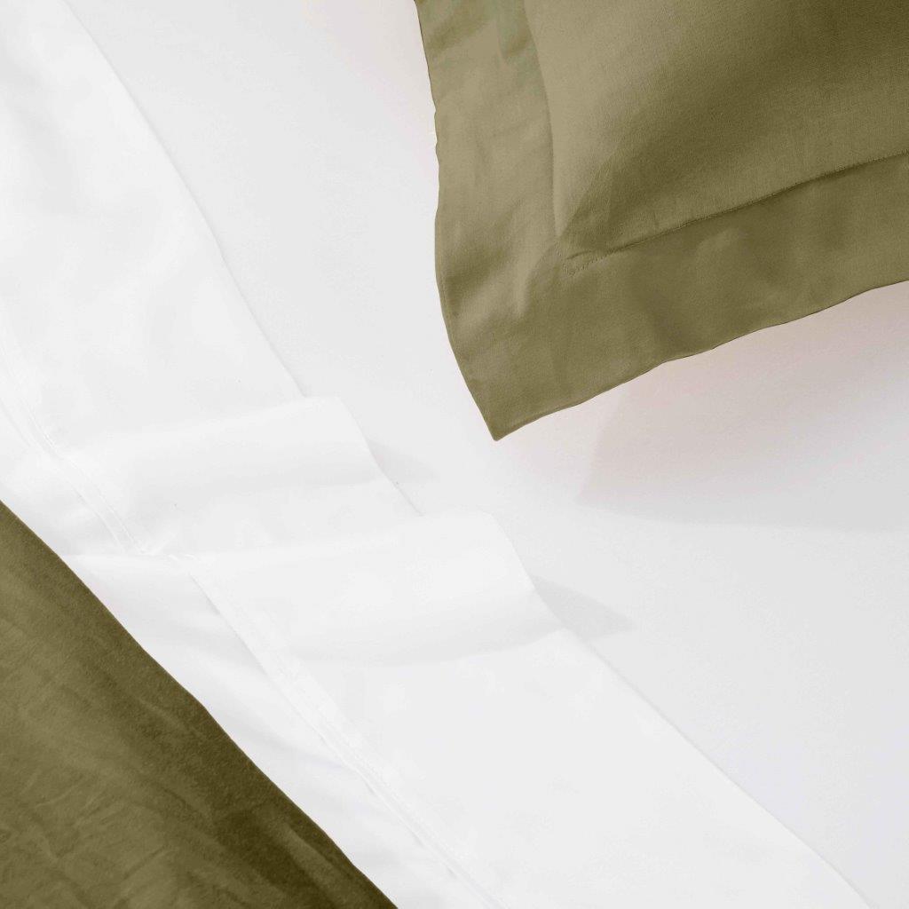 Egyptian Cotton 400 Thread Count Solid Luxury Duvet Cover Set - Sage