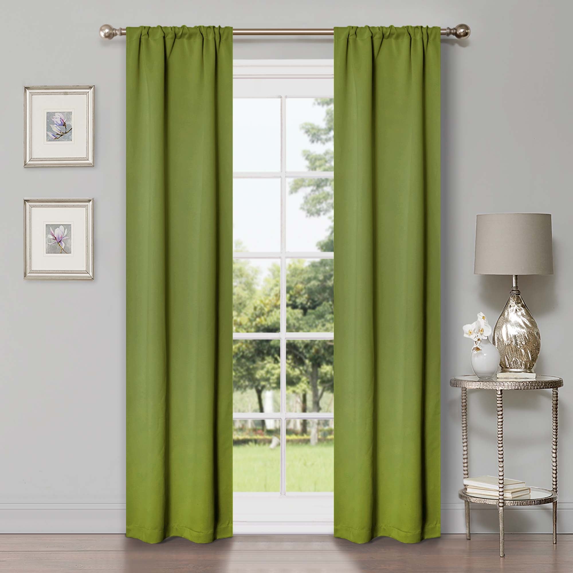 Solid Room Darkening Rod Pocket Blackout Curtain Panels, Set of 2 - Blackout Curtains by Superior