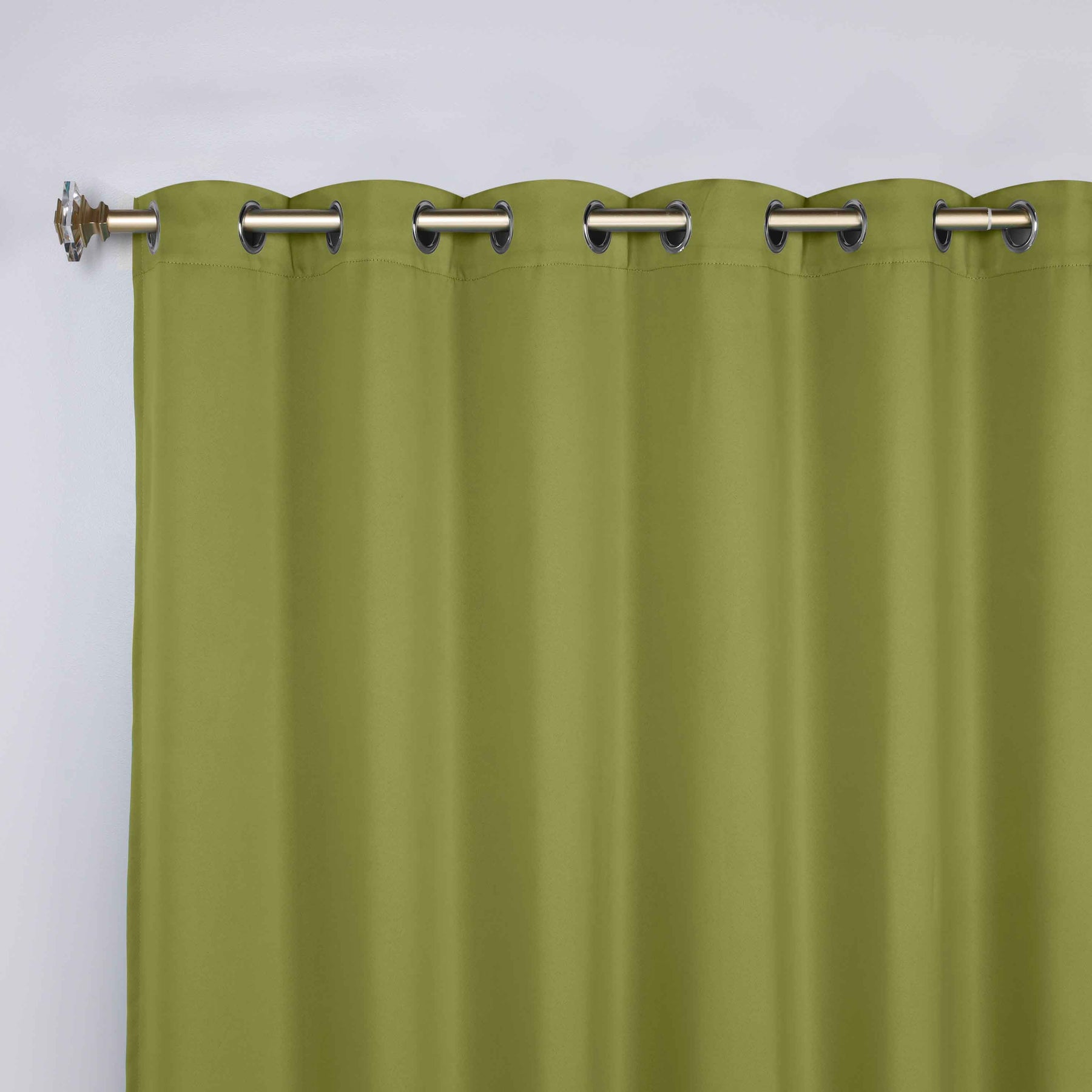 Classic Modern Solid Room Darkening Blackout Curtain Panels, Set of 2 - Sage