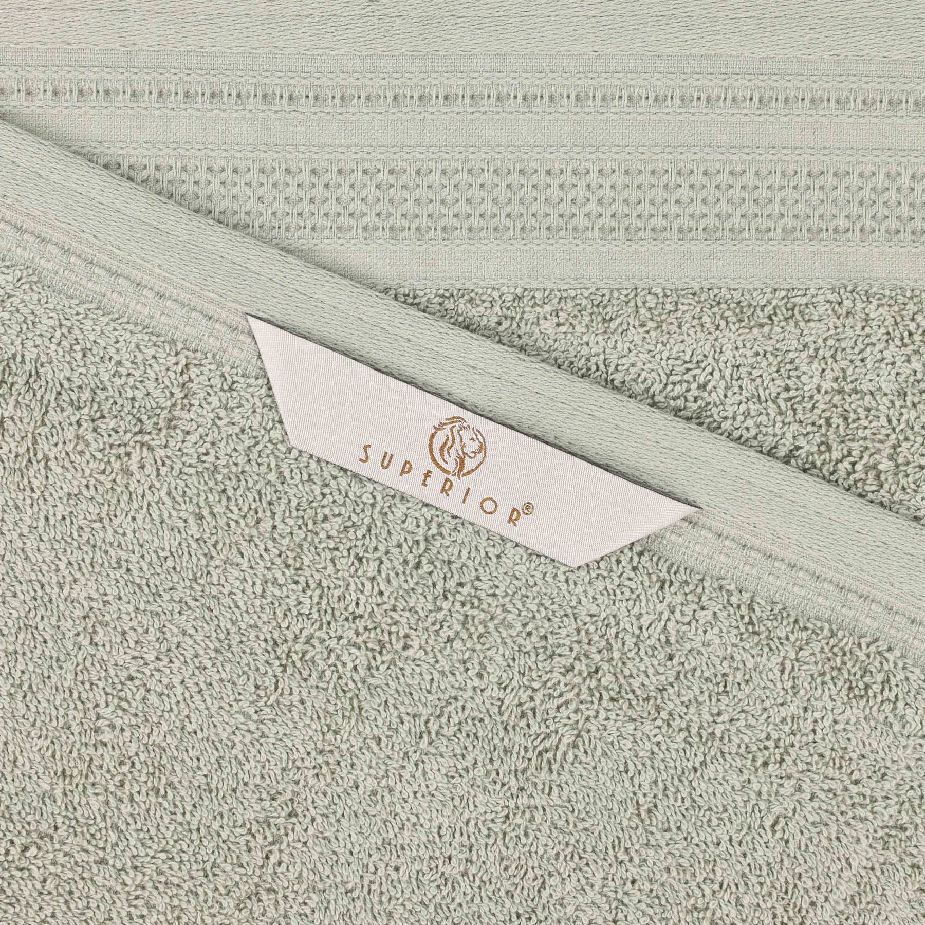 Honeycomb Textured Waffle Border Cotton Bath Sheets, Set of 2