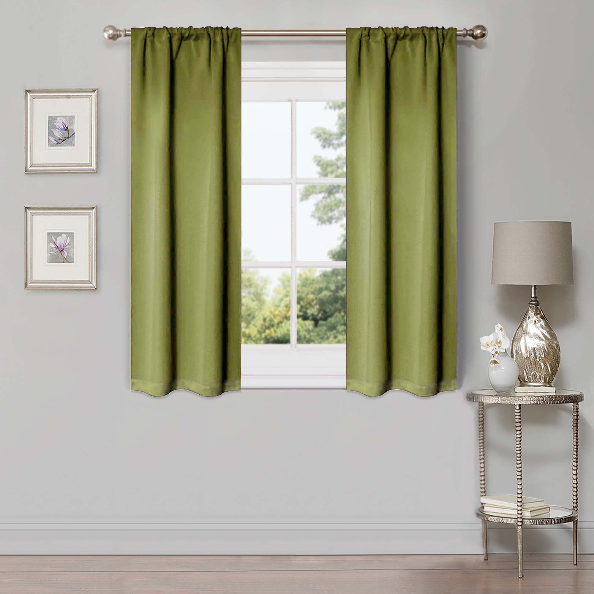 Solid Room Darkening Rod Pocket Blackout Curtain Panels, Set of 2 - Blackout Curtains by Superior