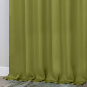 Classic Modern Solid Room Darkening Blackout Curtain Panels, Set of 2 - Sage