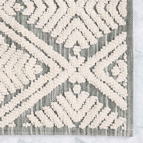 Ceton Diamond Trellis Textured Machine Washable Bath Rugs, Set of 2