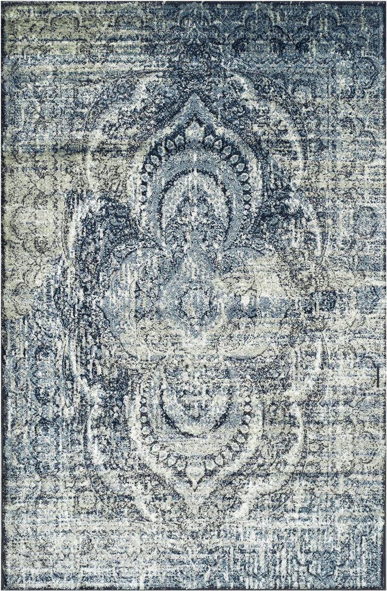 Salford Modern Medallion Non-Slip Indoor Area Rugs or Runner Rug