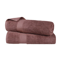 Egyptian Cotton Dobby Border Medium Weight 2 Piece Bath Sheet Set - Bath Sheets by Superior - Superior 