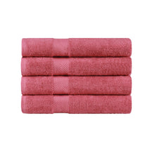 Egyptian Cotton Dobby Border Medium Weight 4 Piece Bath Towel Set - Bath Towel by Superior - Superior 